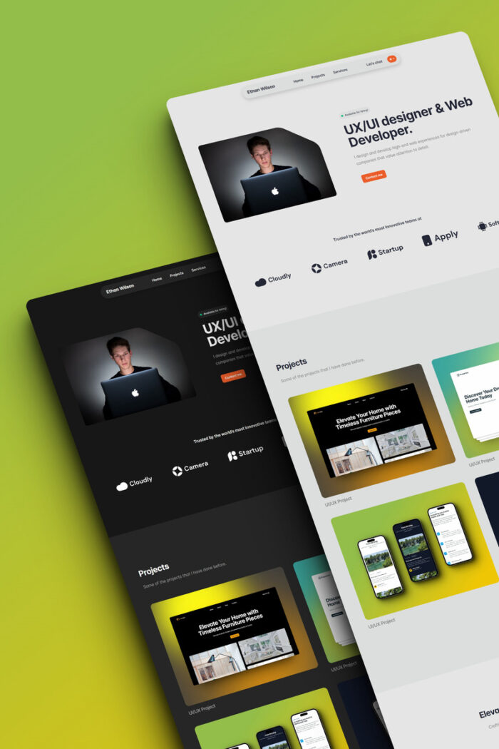 Uxoria - Creative UX/UI Designer & Web Developer HTML Portfolio Template - Features Image 1