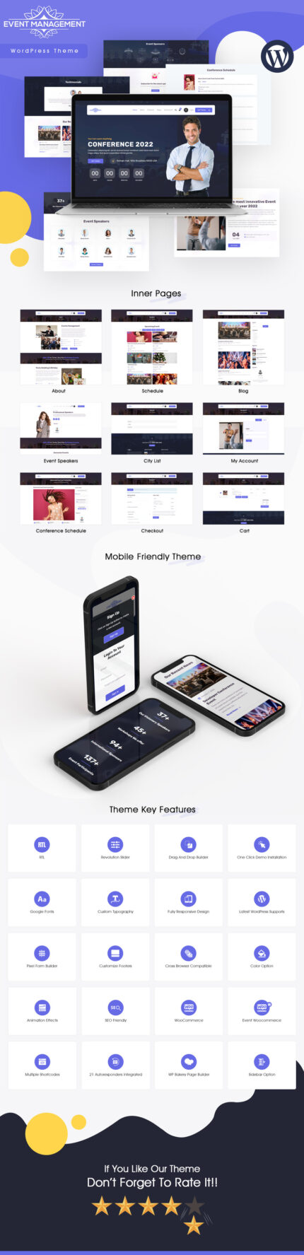 Event Management WordPress Theme - Features Image 1