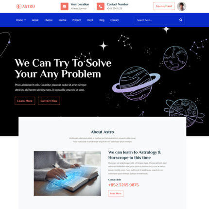 Astro - Horoscope, Astrology & Fortune Telling Landing Page Template - Features Image 1