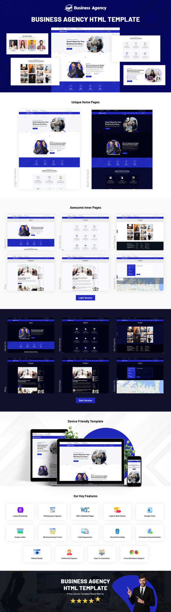 Business Agency Responsive HTML Template - Features Image 1