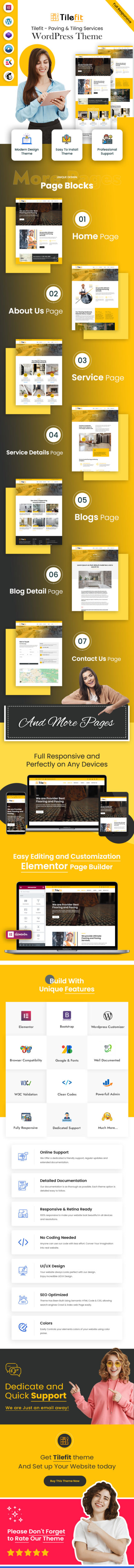 Tilefit - Paving & Tiling Services WordPress Theme - Features Image 1