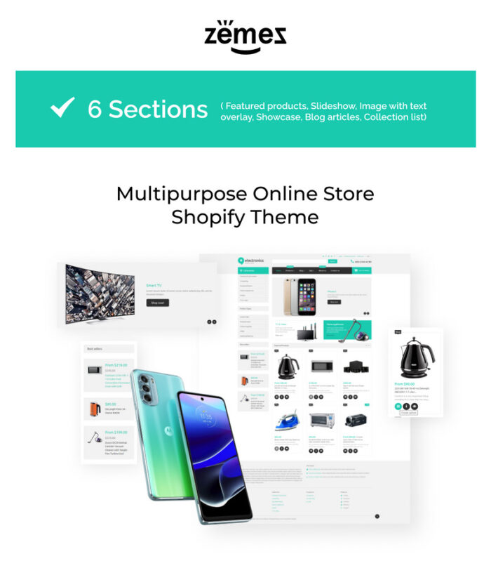 Electronics Retailer eCommerce Shopify Theme - Features Image 1