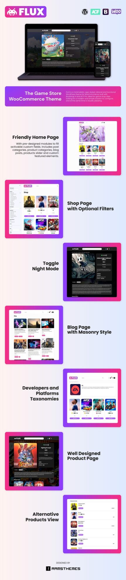 FLUX - Game Store WooCommerce Theme + RTL - Features Image 1