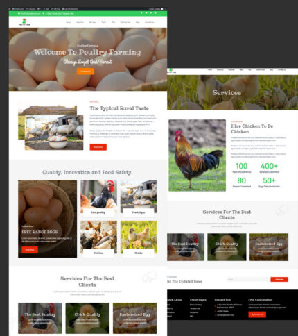 Poultry Farm Elementor WordPress Theme - Features Image 1