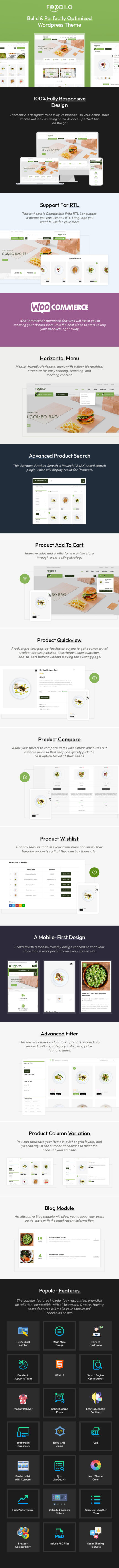 Foodilo - The Fast Food & Restaurant Store WooCommerce Theme - Features Image 1