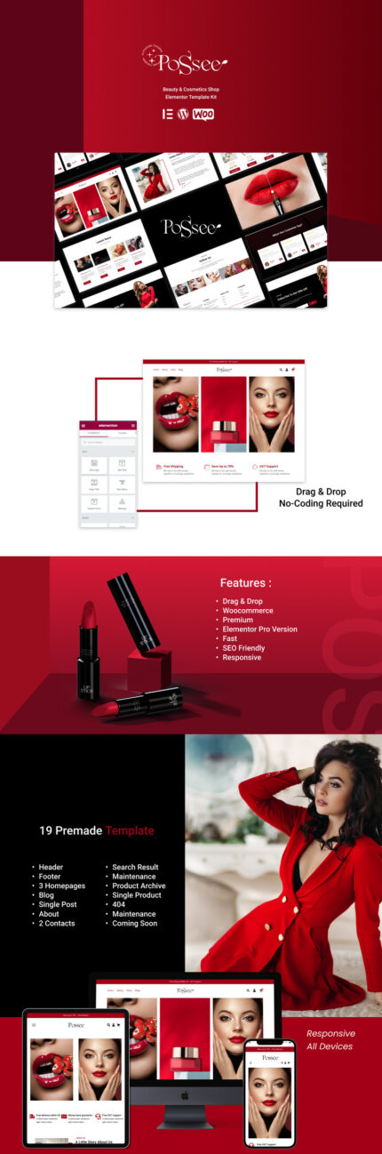 Possee - A Beauty Cosmetics Store Elements Kit - Features Image 1