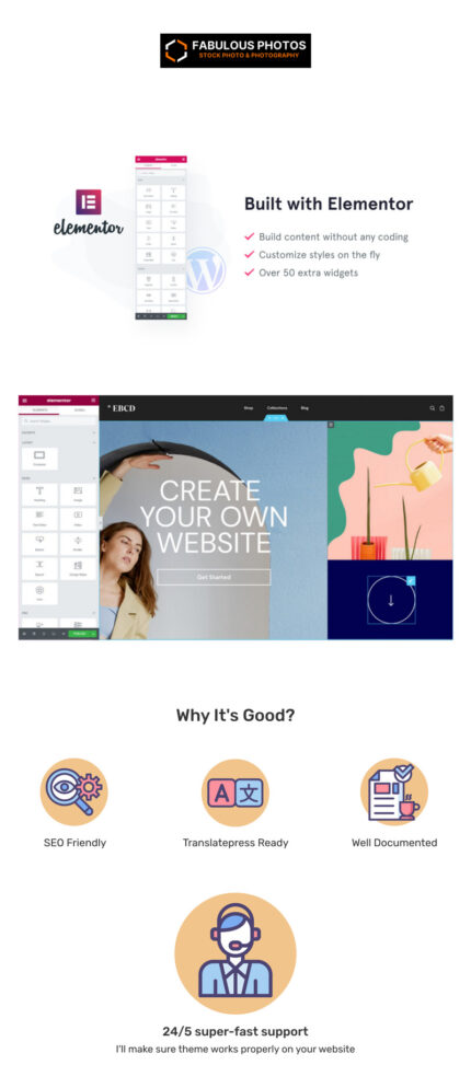 Fabulous Photos - Stock Photo & Photography WordPress Elementor Template - Features Image 1