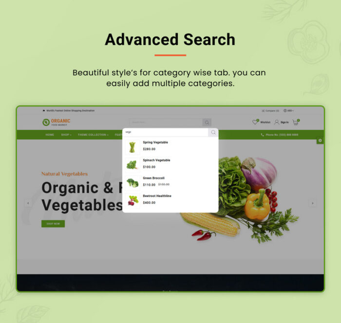 Organic Mega Food and Fresh Grocery Shopify 2.0 Responsive Template - Features Image 7