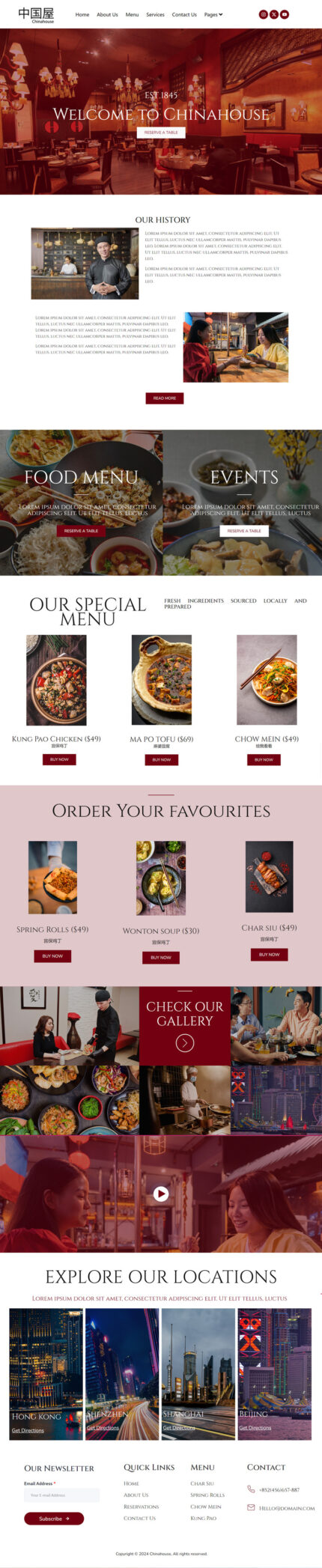 Chinahouse - Chinese Restaurant Elementor Template Kit - Features Image 1