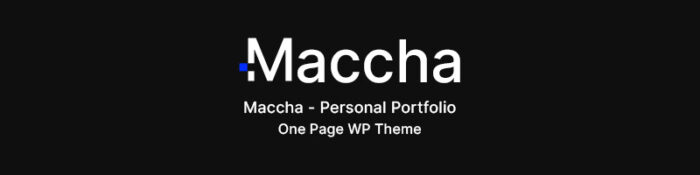 Maccha - One Page Personal Portfolio WordPress Theme - Features Image 1