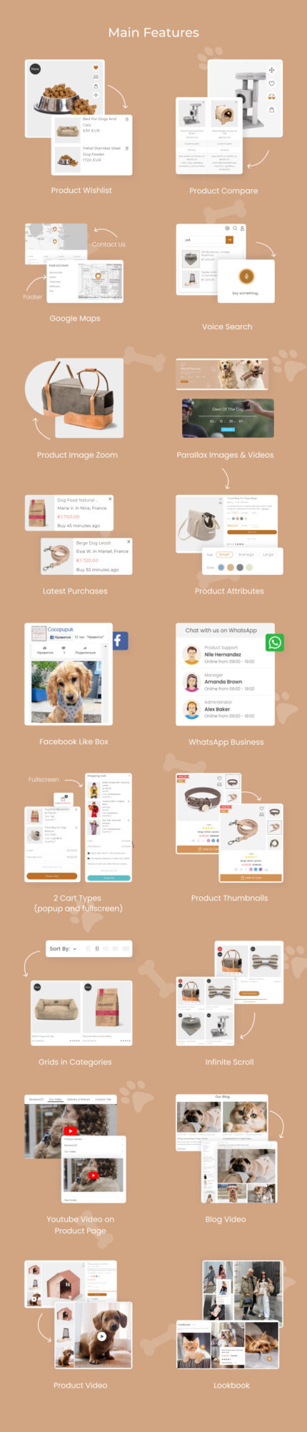 Happy Pets - Animals Store Responsive Multipurpose Shopify Theme - Features Image 1