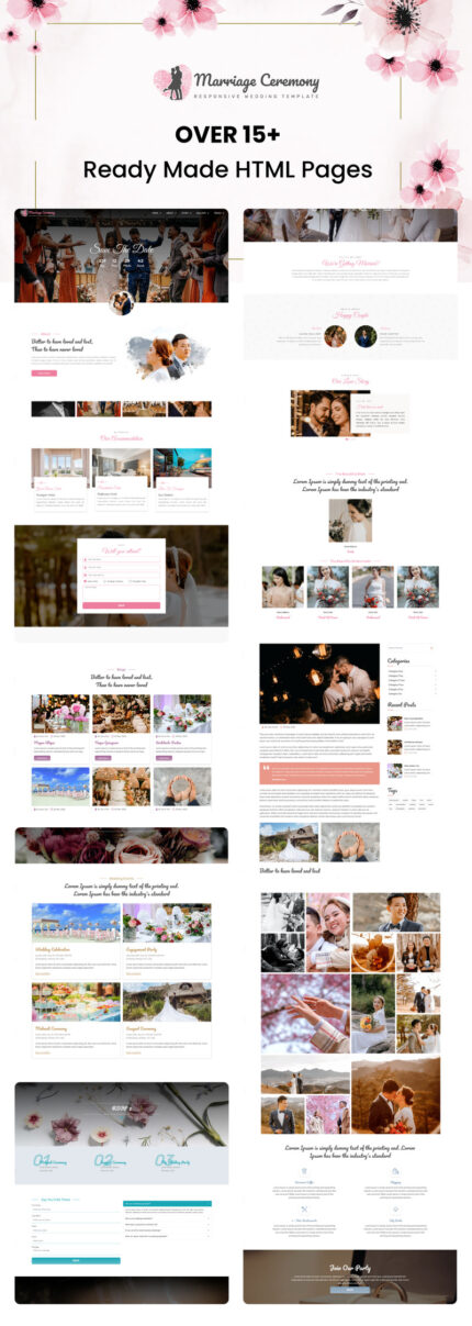 Marriage Ceremony HTML Responsive Wedding Template - Features Image 1