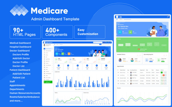 Medicare - Multipurpose Bootstrap 5 Medical Admin Template - Features Image 2