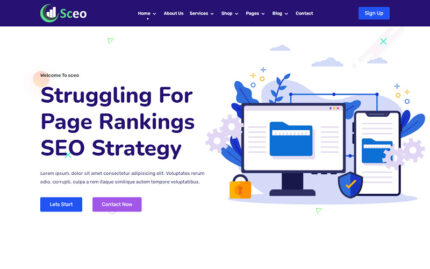 Sceo - SEO Services, SEO Provider Company and Digital Marketing Agency Elementor WordPress Theme - Features Image 1