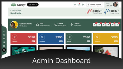 Adminy Bootstrap Admin Panel - Features Image 1