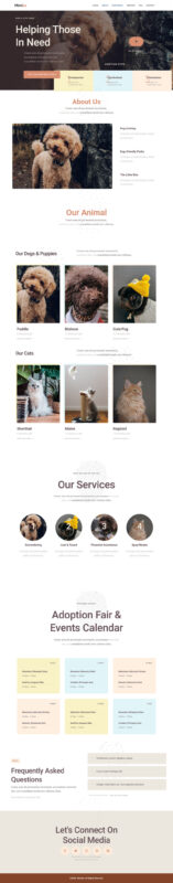 Mimika - Pet and Animal Rescue One Page WordPress Theme - Features Image 1