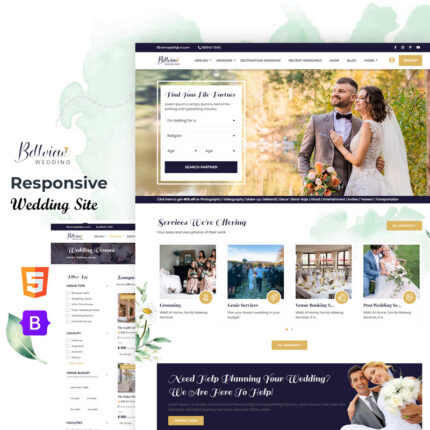 BD Wedding - HTML5 Website Template For Wedding Planner, Events, Matrimony - Features Image 1