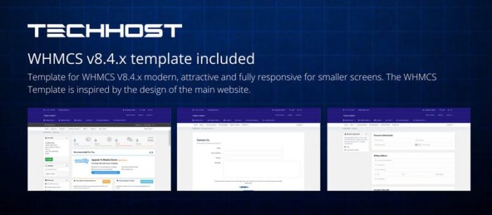 TECHHOST - HTML Hosting Website Template & WHMCS Template - Features Image 1