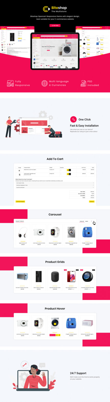 Biteshop - Electronic Store OpenCart Template - Features Image 1