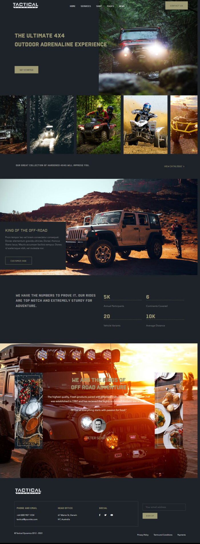 Tactical Dynamics Defence Security and Off Road WordPress theme - Features Image 4