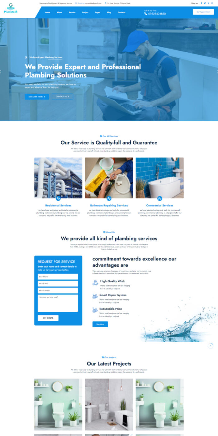 Plumbtech-Plumbing Services HTML Template - Features Image 1