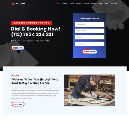 Affuww - Restaurant & Catering Service Landing Page Template - Features Image 1