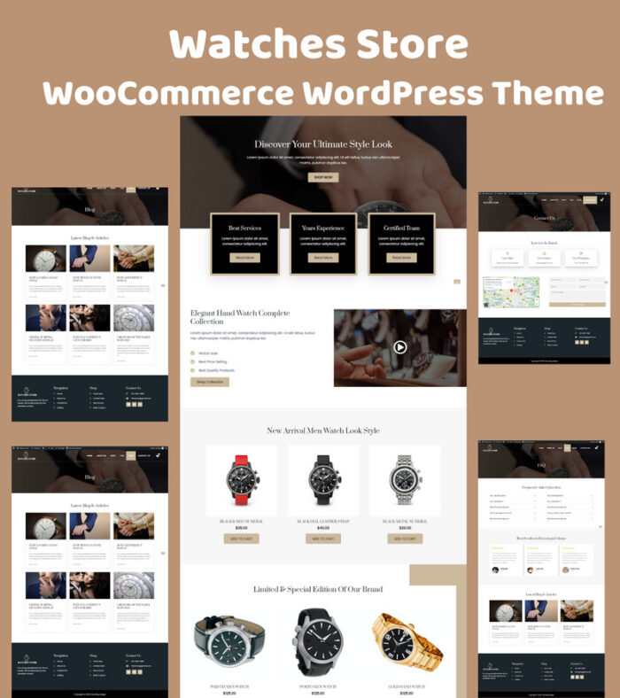 Watches Store WooCommerce Elementor WordPress Theme - Features Image 1