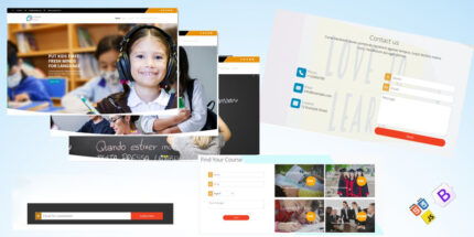 School Language: Light Botstrap HTML Landing Page Template - Features Image 1