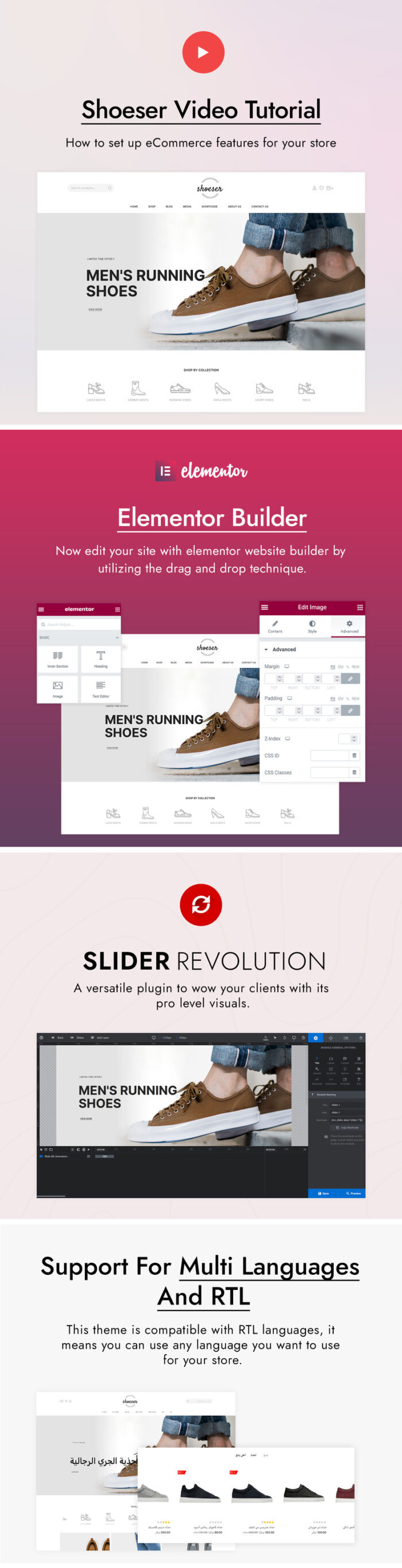 Shoeser - Fashion and Shoes WooCommerce Theme - Features Image 1