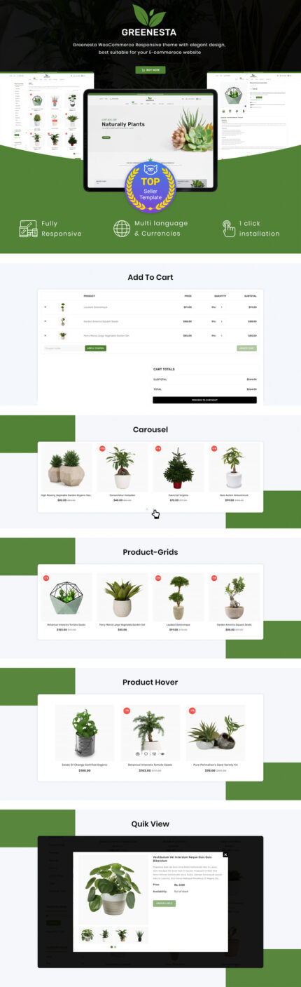 Greenesta Organic - Food & Grocery Store WooCommerce Theme - Features Image 1