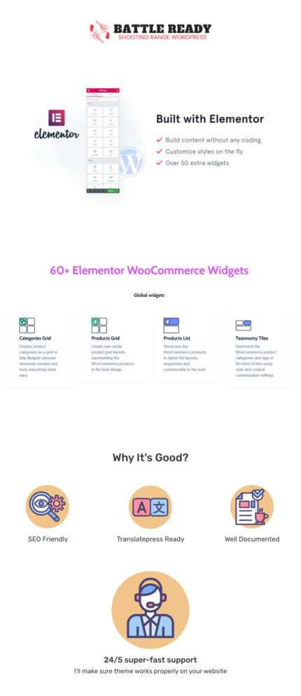 Battle Ready - Shooting Range & Weapon Training WordPress Elementor Template - Features Image 1