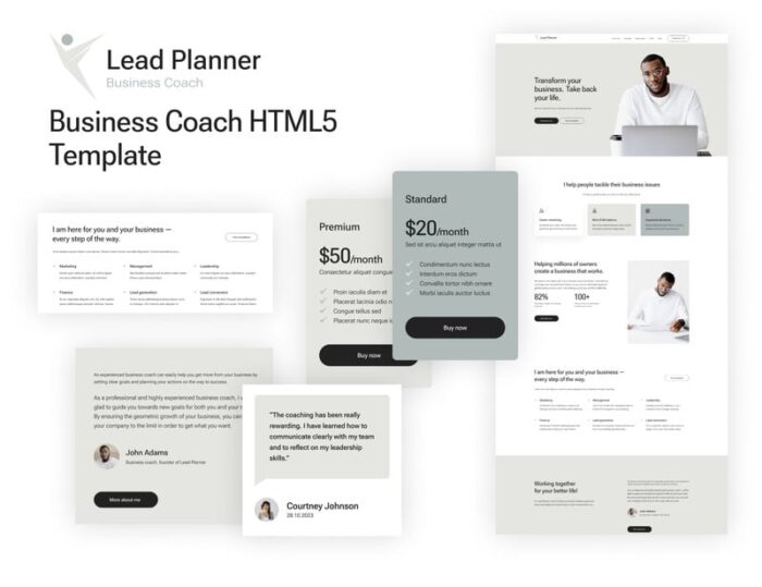 Lead Planner - Business Coach HTML5 Website Template - Features Image 1