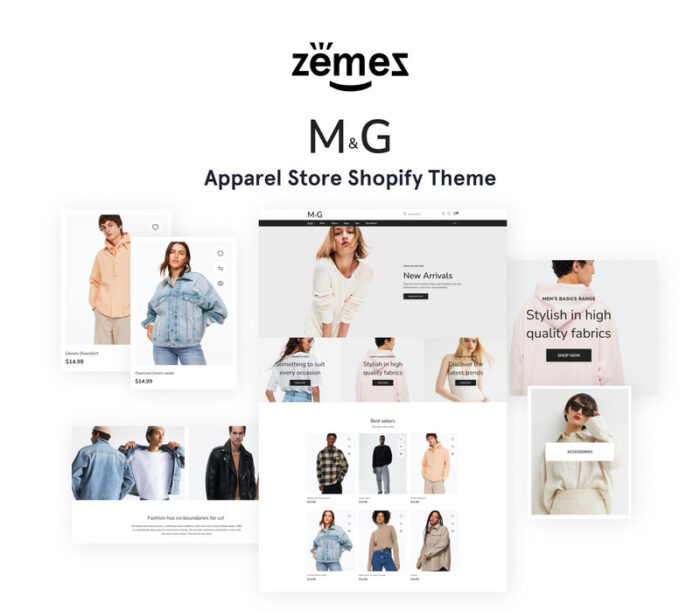 M & G - Apparel Responsive Clean Design Shopify Theme - Features Image 1