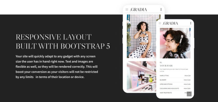 Gradia - Beauty Salon HTML5 Website Template - Features Image 7