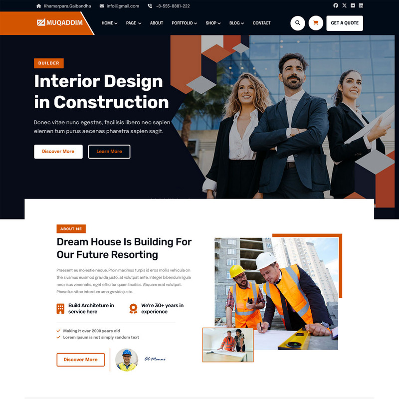 Muqaddim - Construction & Architecture Building Website Template - Features Image 1