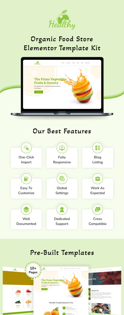 Healthy - Organic Food Store Elementor Template Kit - Features Image 1