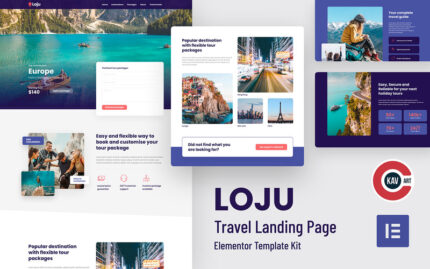 Loju – Travel Landing Page Elementor Template Kit - Features Image 1