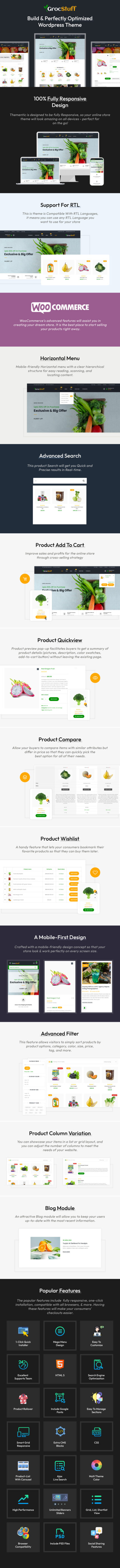 Grocstuff - Vegetable, Fruits and Grocery Supermarket Responsive Woocommerce Theme - Features Image 1