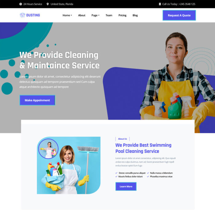 Dusting - Cleaning & Maintenance HTML Website Template - Features Image 1