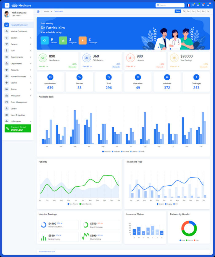 Medicare - Multipurpose Bootstrap 5 Medical Admin Template - Features Image 1