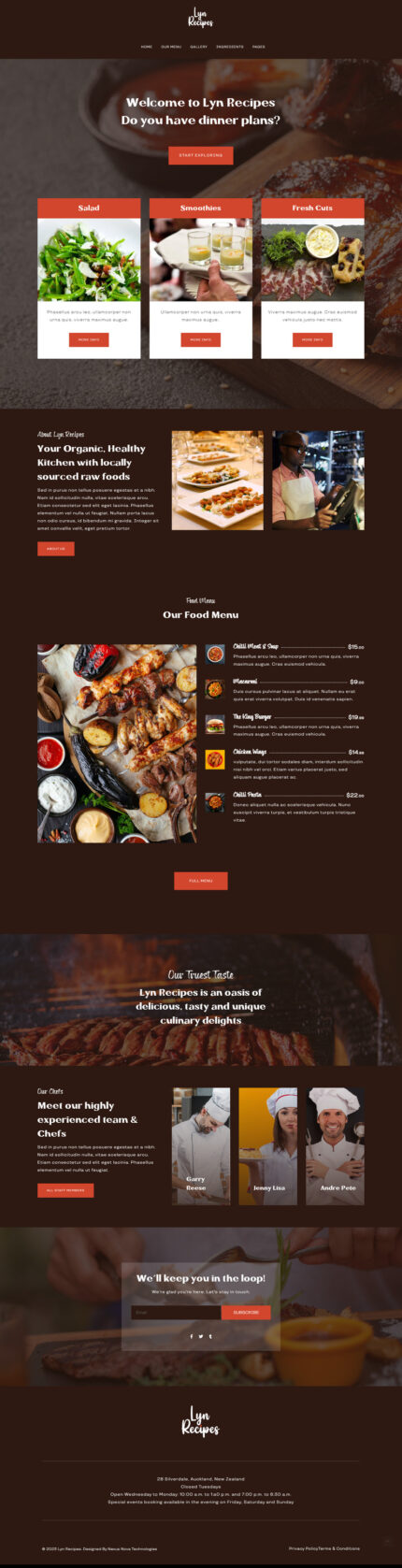 Lyn Recipes Food Restaurant Joomla Template - Features Image 1