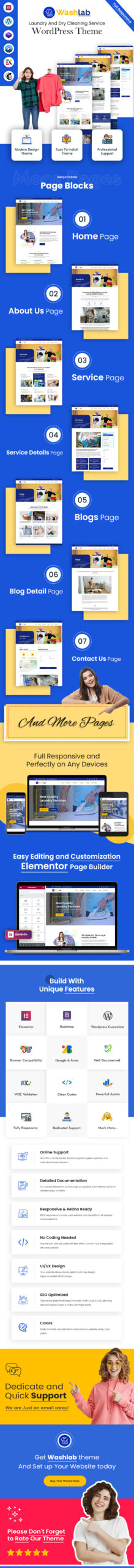 Washlab - Laundry And Dry Cleaning WordPress Theme - Features Image 1