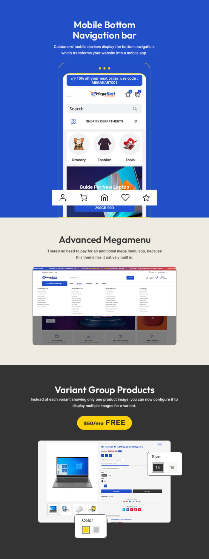 Megakart - Electronics & Gadget Mega Store Multipurpose Shopify 2.0 Responsive Theme - Features Image 4