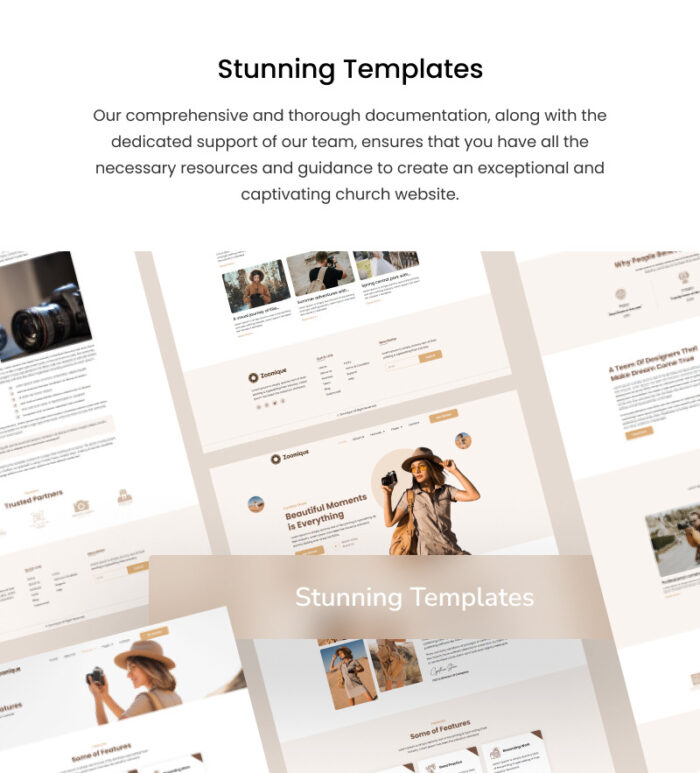 Zoomique -  Photography and Video Recording Services Elementor Template Kit - Features Image 2