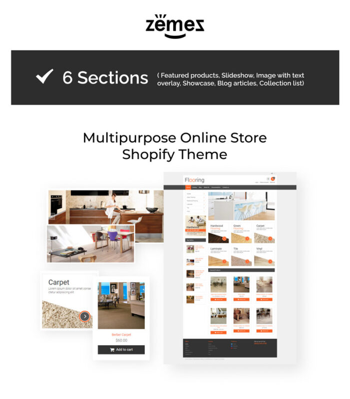 Flooring Responsive Shopify Theme - Features Image 1