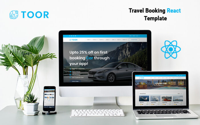 Toor - Travel Rental Booking React Website template - Features Image 1