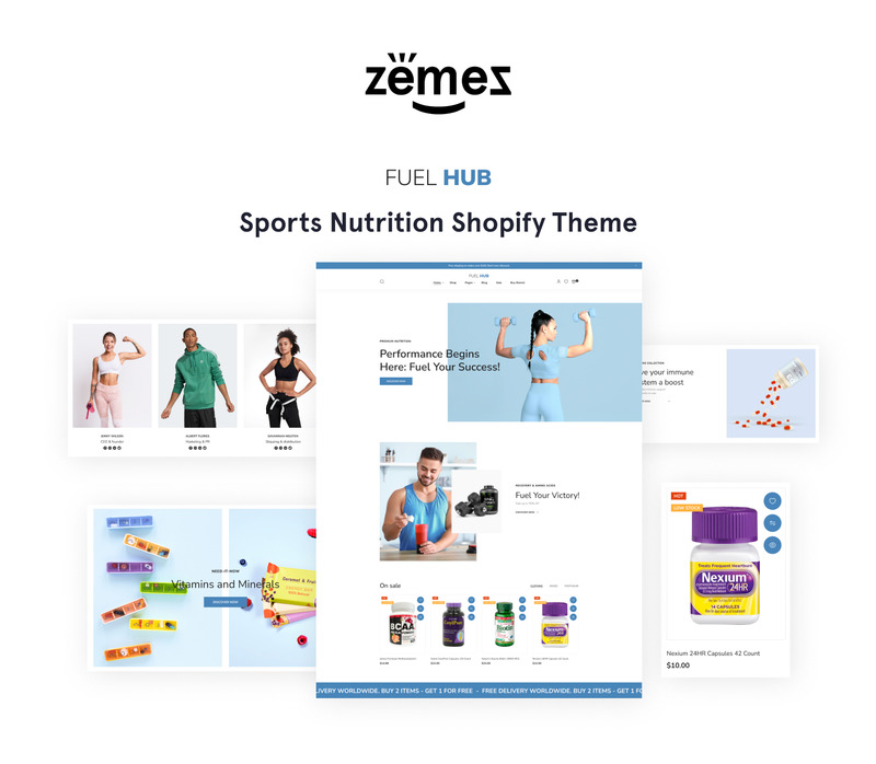 Fuel Hub - Sports Nutrition Shopify Online Store 2.0 Theme - Features Image 1