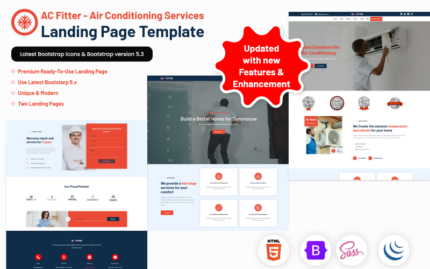AC Fitter - Air Conditioning Services Landing Page Template