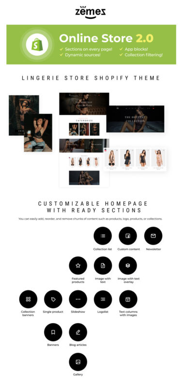 Under+Wear - Lingerie Store Shopify Theme - Features Image 1