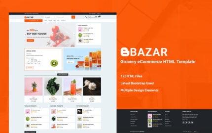 Bazar - Grocery eCommerce HTML Template - Features Image 1